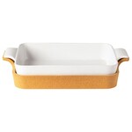 CASAFINA LIVING Ensemble Gift Rect. Baker w/ Cork Tray 16", White