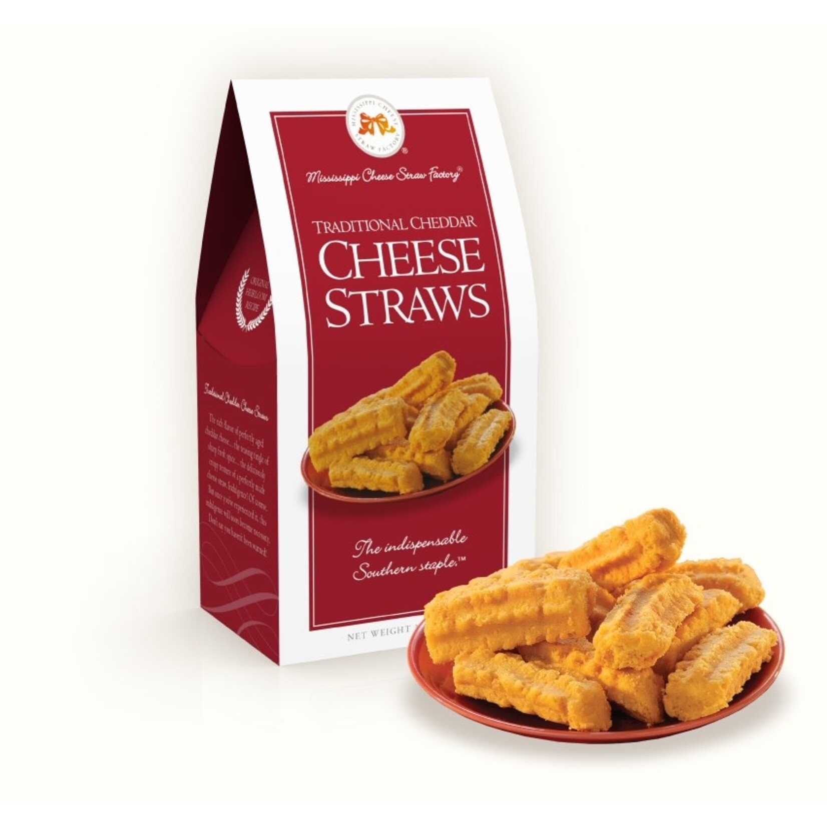 Mississippi Cheese Straw Factory Cheese Straws 3.5oz Carton