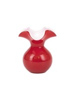 VIETRI Hibiscus Glass Red Bud Vase