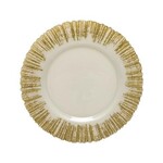 CASAFINA LIVING Gianna Glass charger plate w/ gold rim