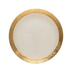 CASAFINA LIVING Camilla Glass Charger Plate w/ Gold Rim