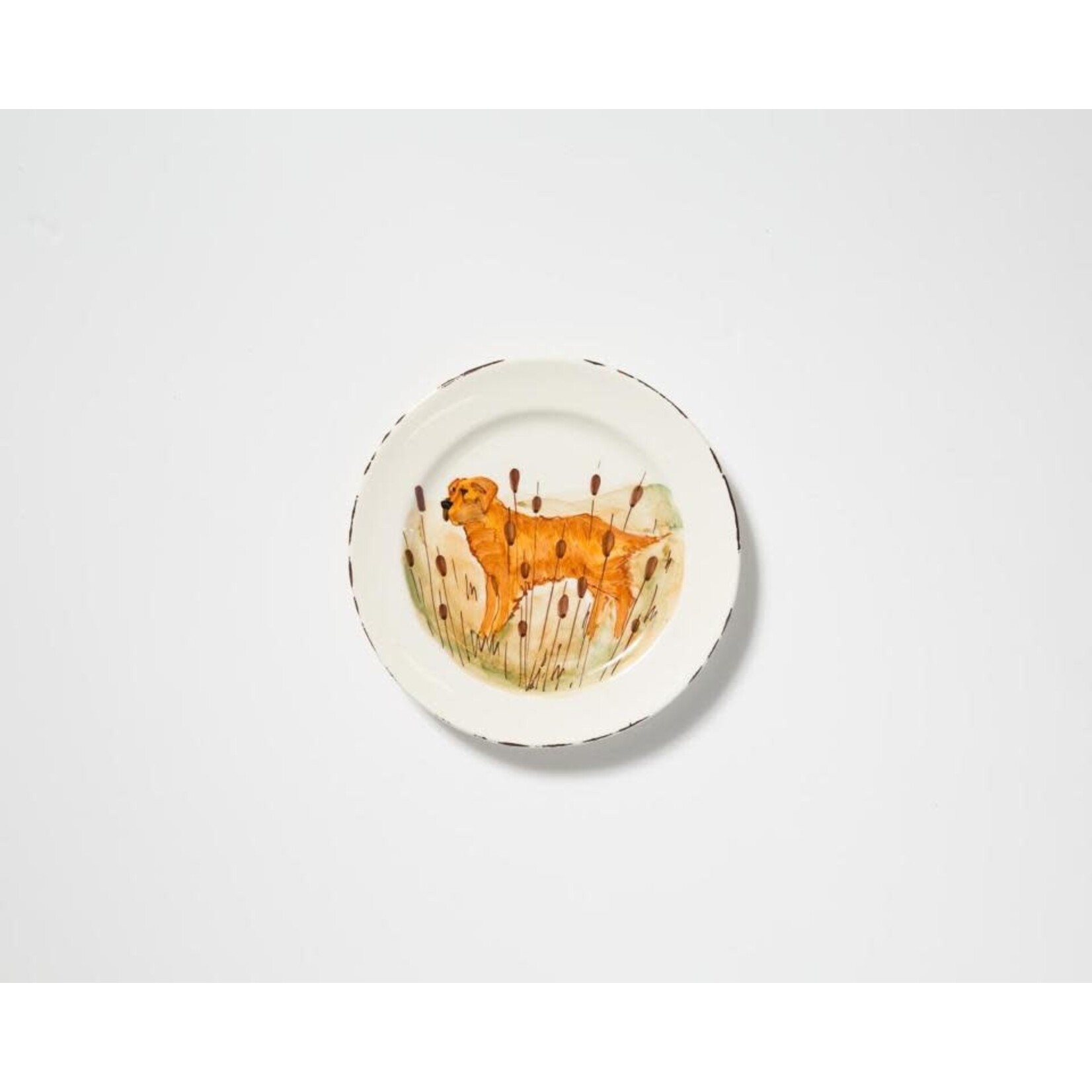 VIETRI Wildlife Hunting Dog Dinner Plate