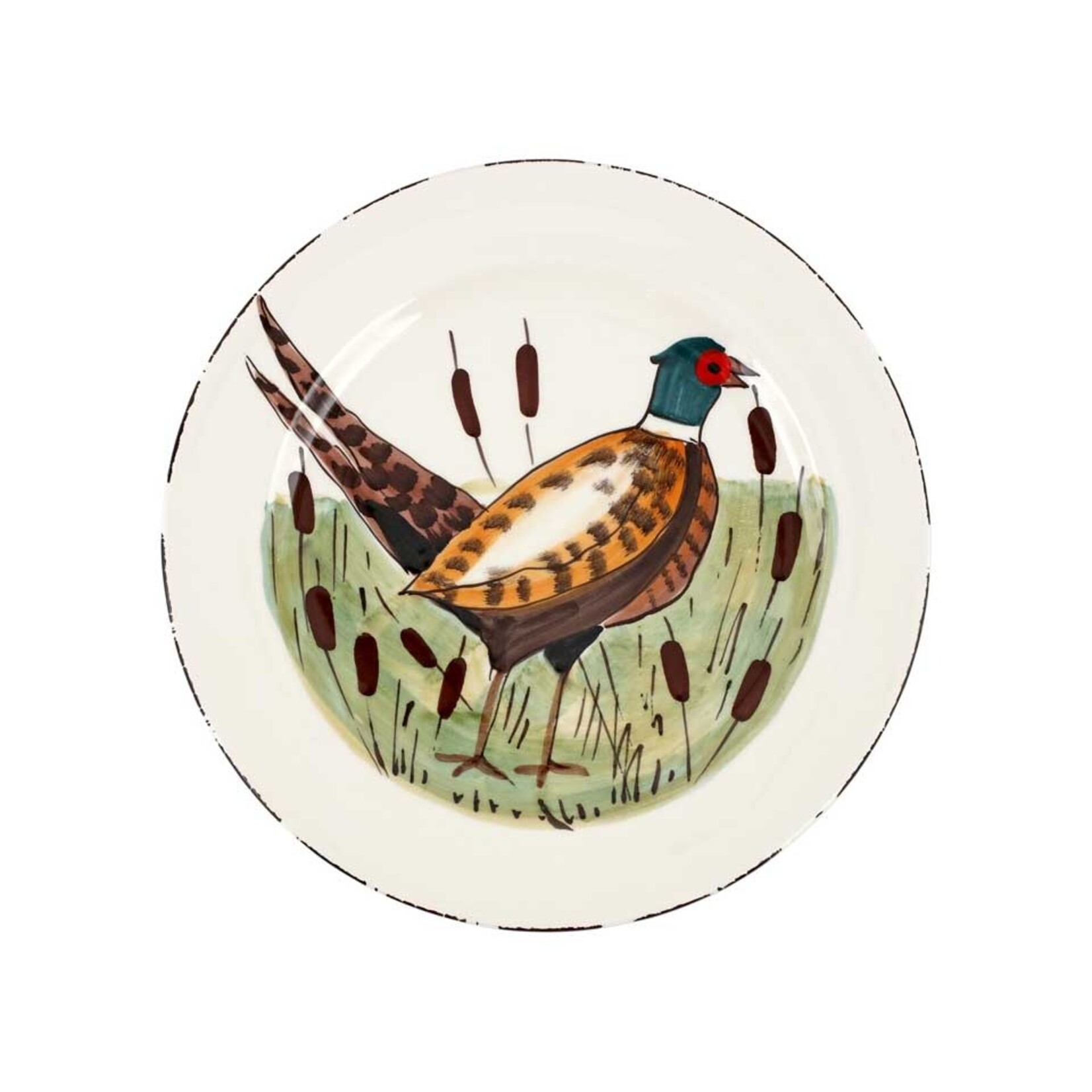 VIETRI Wildlife Pheasant Dinner Plate