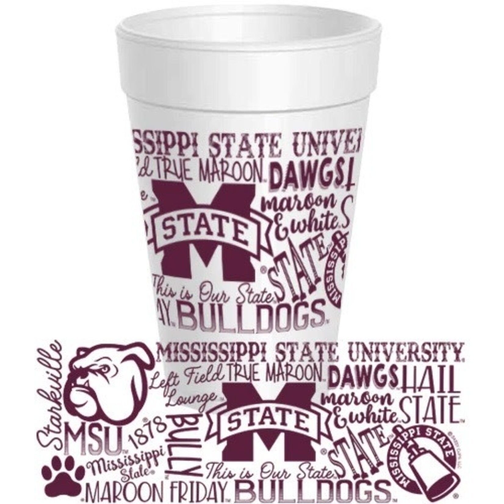 Mississippi State - Traditions Font Wrap - Maroon