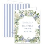 Dogwood Hill BLUE HYDRANGEA HAPPILY EVER AFTER CARD - Single Card