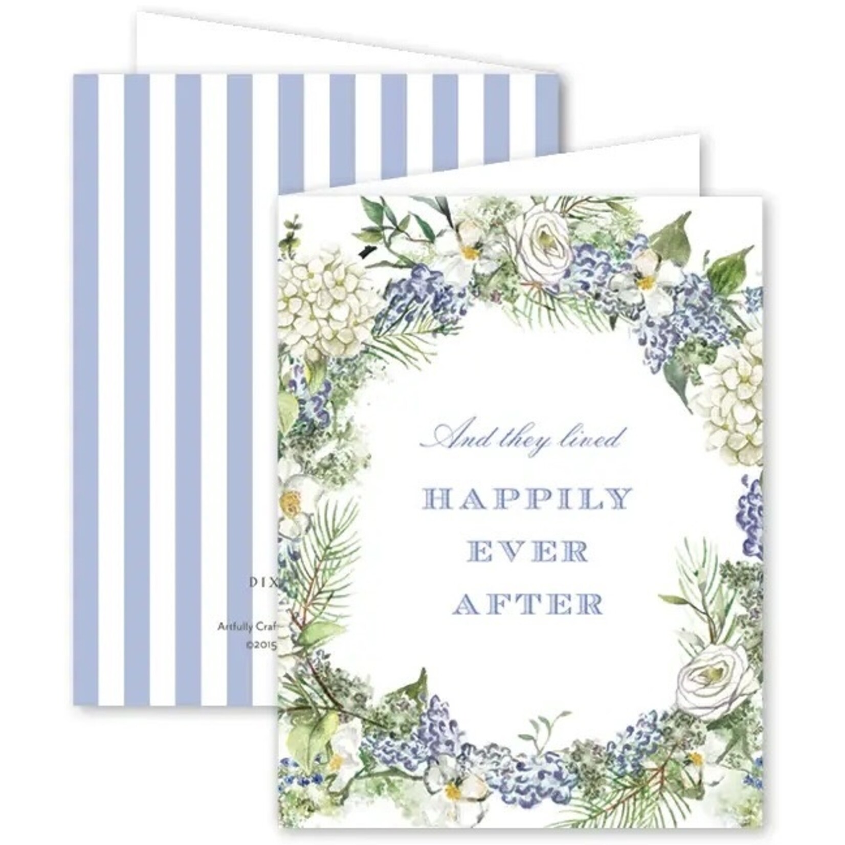 Dogwood Hill BLUE HYDRANGEA HAPPILY EVER AFTER CARD - Single Card