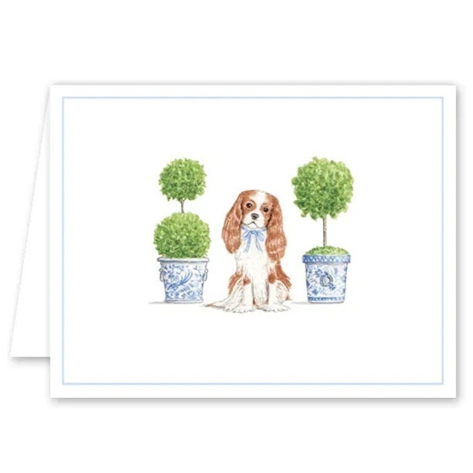 Dogwood Hill DASH TOPIARY AND TOILE CARD - 8 Cards/Envelopes