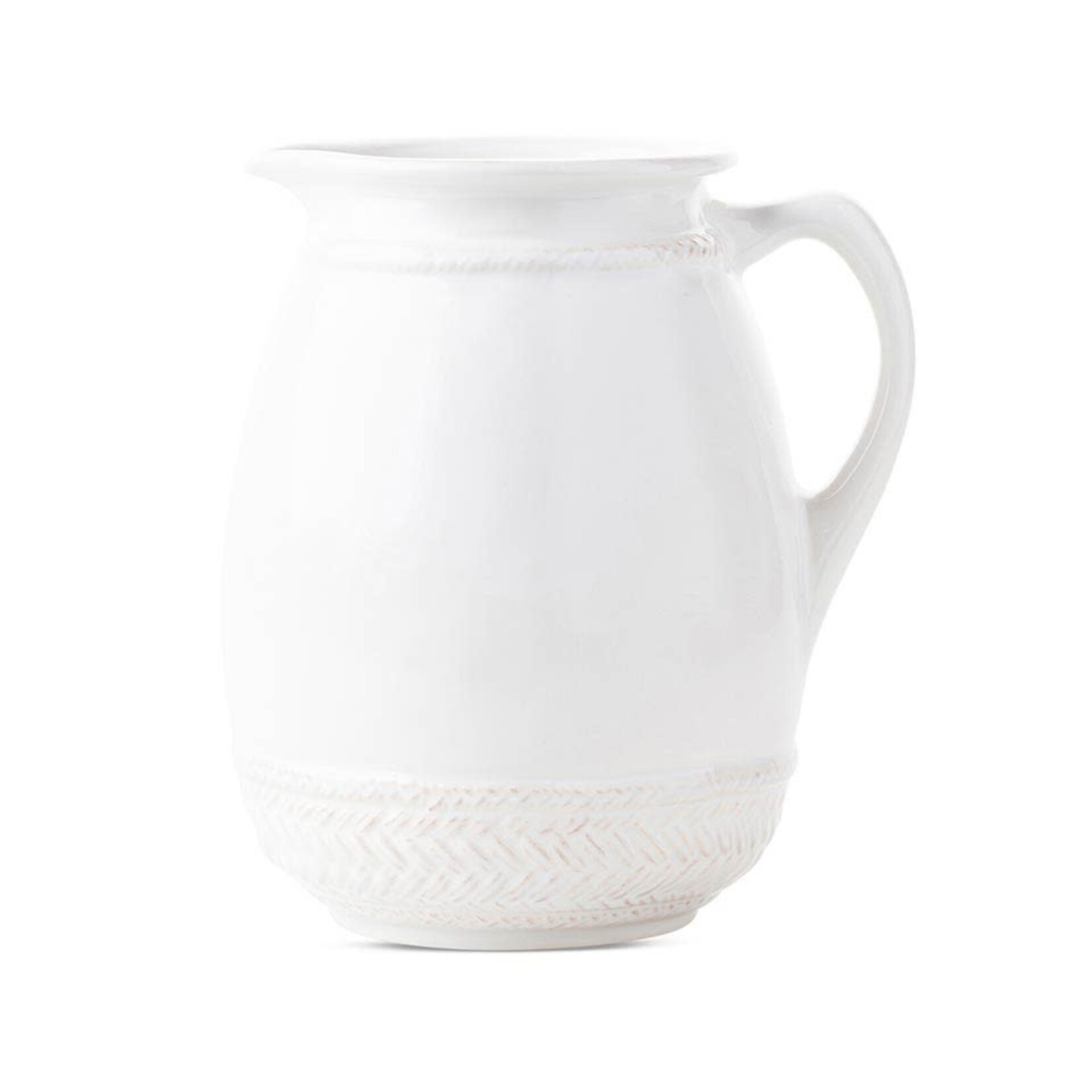 Juliska Le Panier Ceramic Pitcher - Whitewash