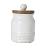 Juliska Le Panier Sugar Bowl with Wooden Lid - Whitewash