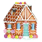 Hester & Cook Die Cut Gingerbread House Placemat - 12 Sheets