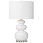 Get Lit Gidget Lamp - White with Blue Dots