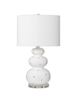 Get Lit Gidget Lamp - White with Blue Dots
