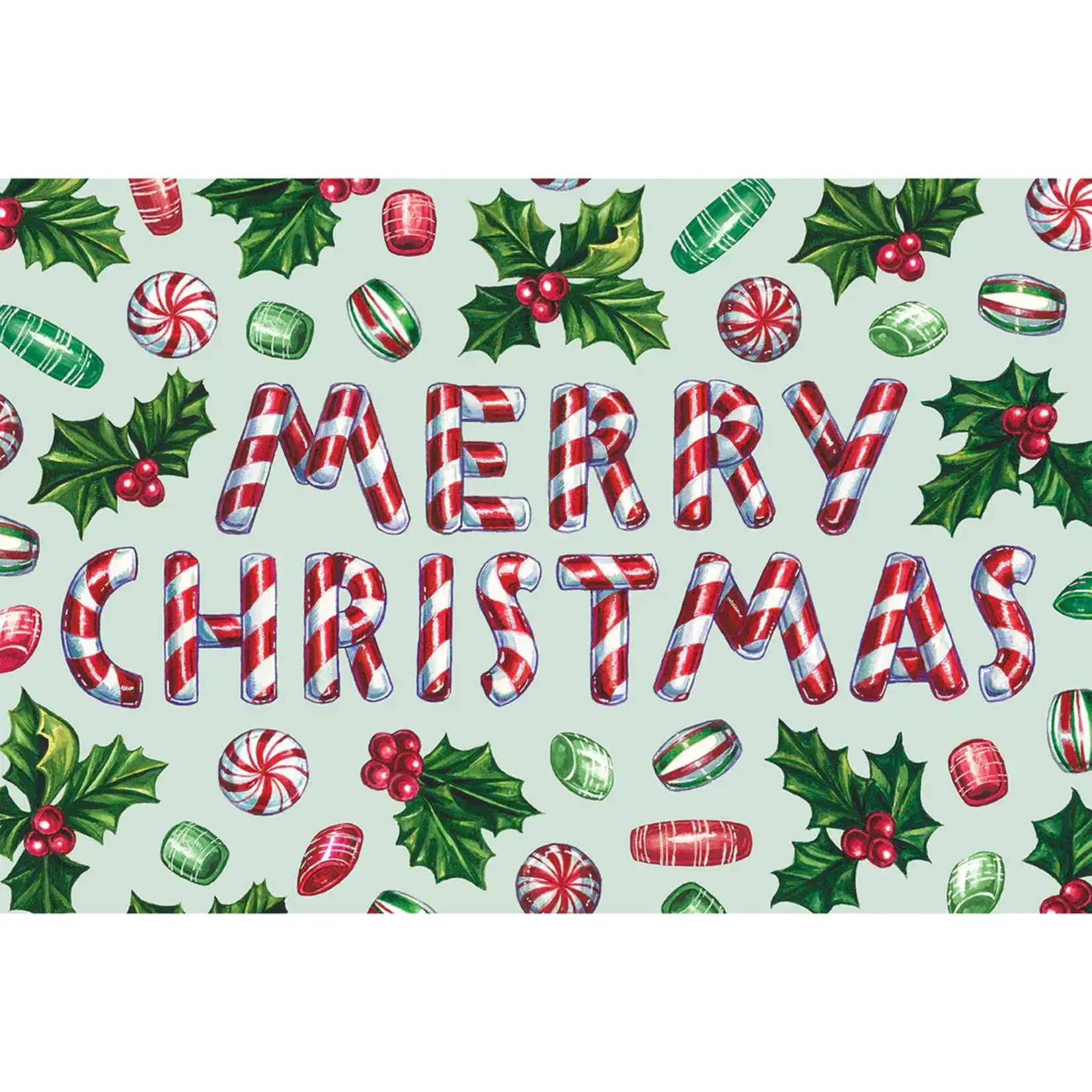 Hester & Cook Merry Christmas Candy Placemat - Pad of 24