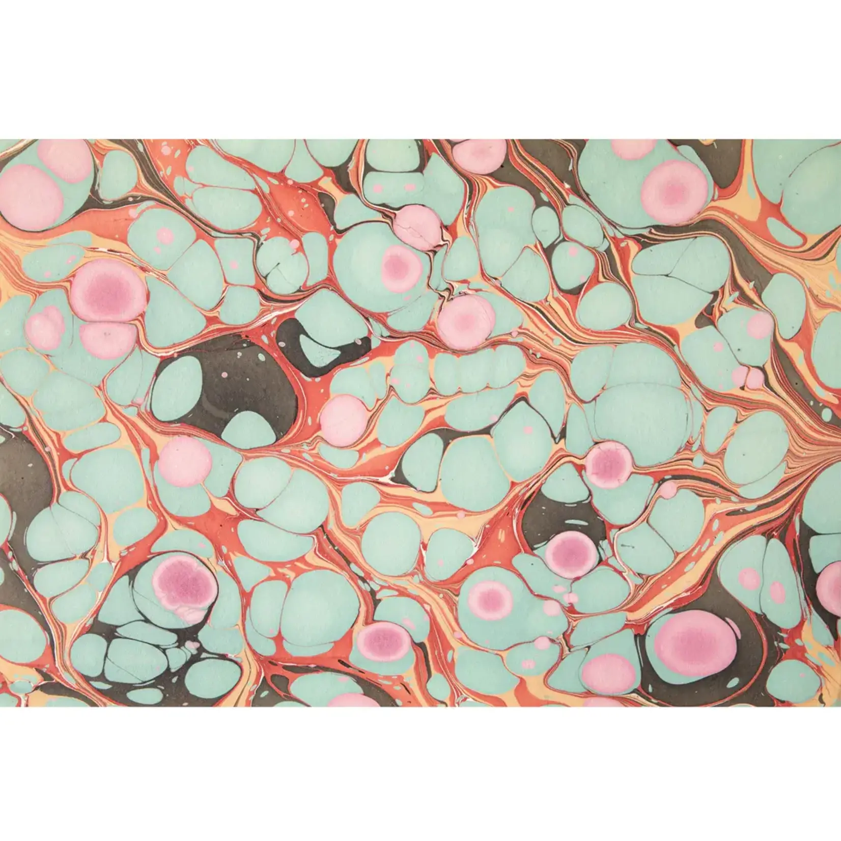 Hester & Cook Seafoam & Red Stone Marbled - 12 Sheets