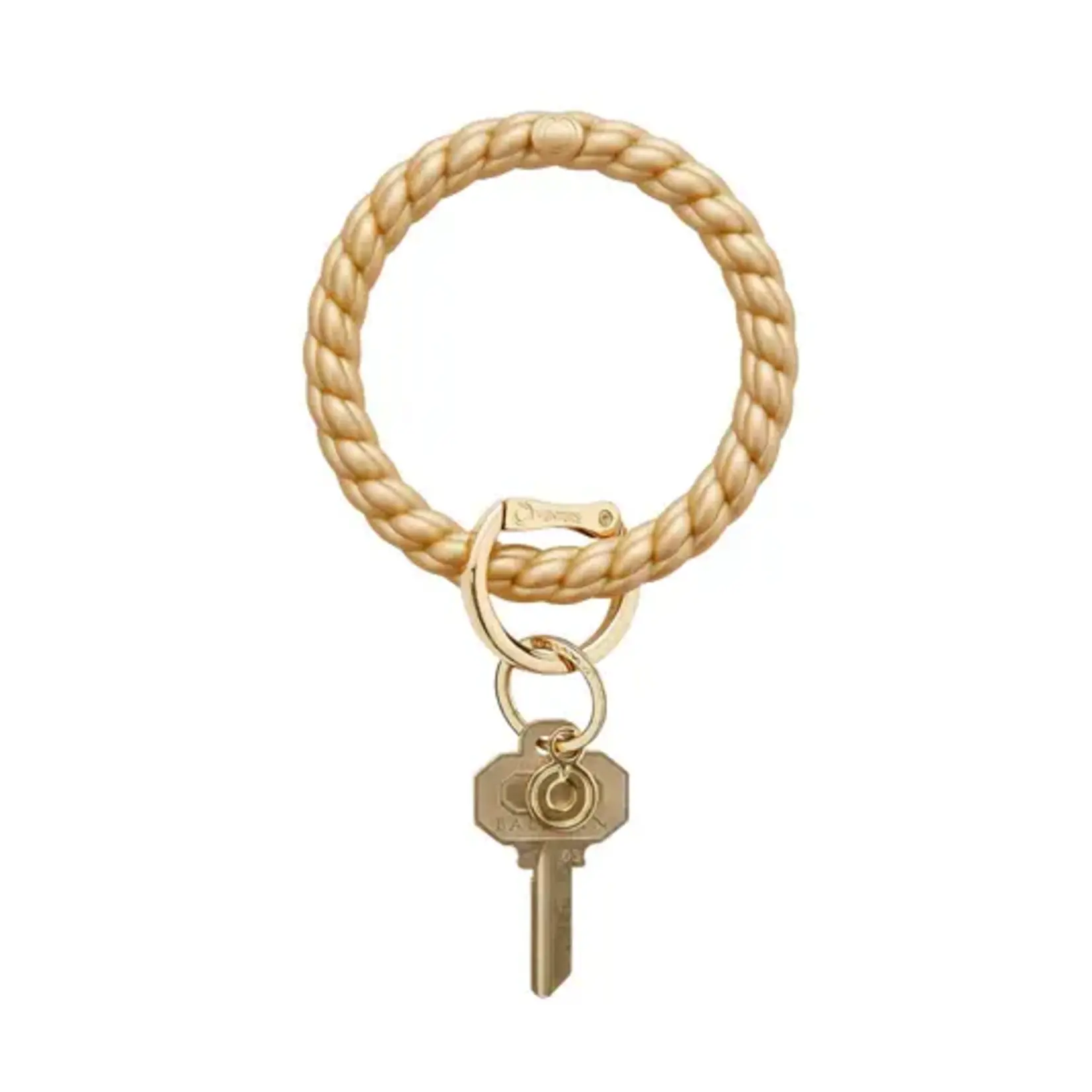 Oventure Silicone Big O® Key Ring - Solid Gold Rush Braided