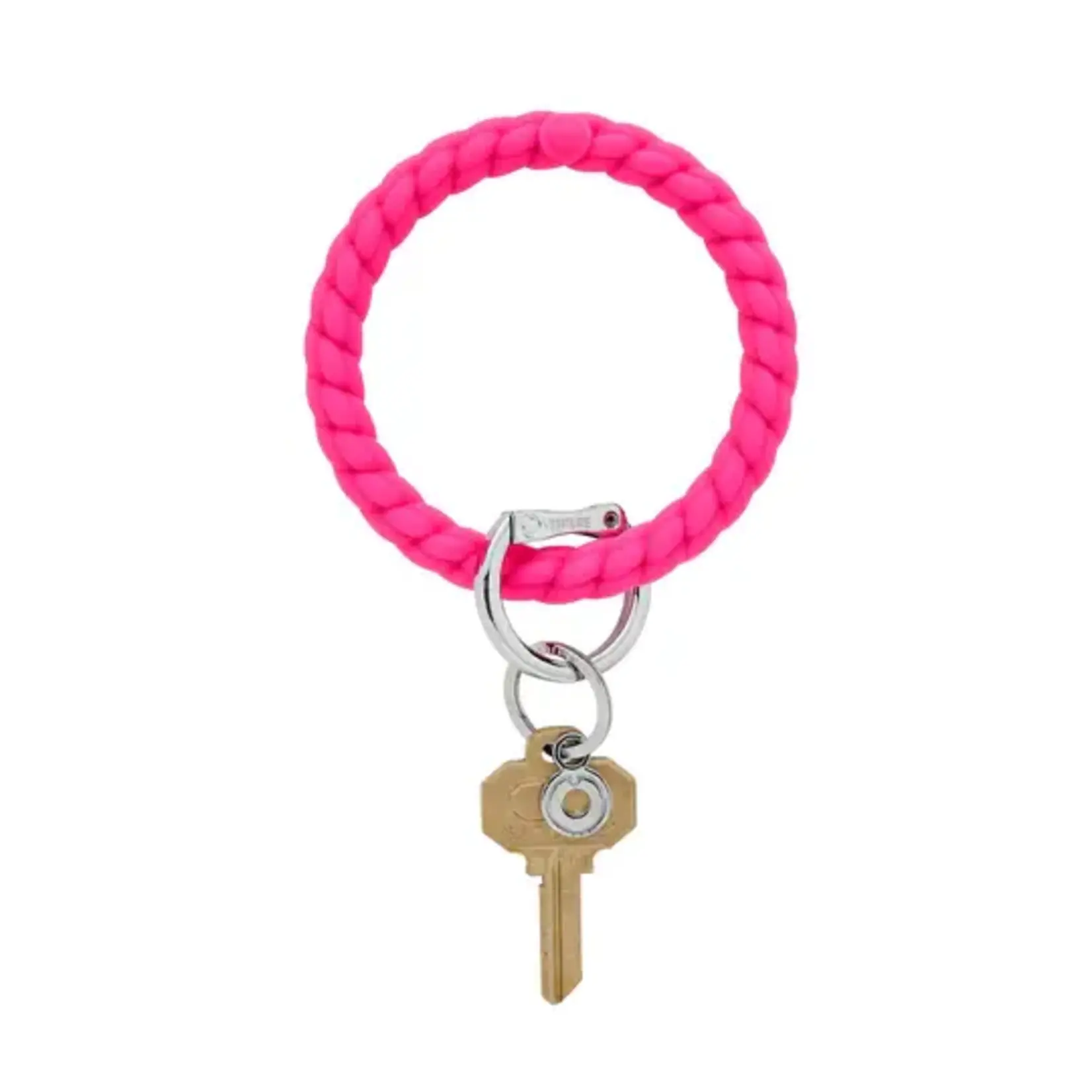 Oventure Silicone Big O® Key Ring - Tickled Pink Braided
