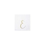 VIETRI Papersoft Napkins Gold Monogram Cocktail Napkins - E (Pack of 20)