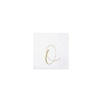 VIETRI Papersoft Napkins Gold Monogram Cocktail Napkins - O (Pack of 20)