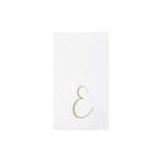 VIETRI Papersoft Napkins Gold Monogram Guest Towels - E (Pack of 20)