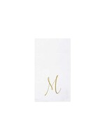 VIETRI Papersoft Napkins Gold Monogram Guest Towels - M (Pack of 20)