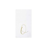 VIETRI Papersoft Napkins Gold Monogram Guest Towels - O (Pack of 20)