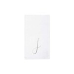 VIETRI Papersoft Napkins Silver Monogram Guest Towels - J (Pack of 20)