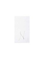 VIETRI Papersoft Napkins Silver Monogram Guest Towels - N (Pack of 20)