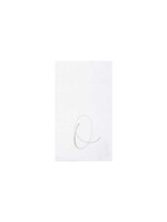 VIETRI Papersoft Napkins Silver Monogram Guest Towels - O (Pack of 20)