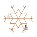 Demdaco Large Wood Snowflake Wall Shelf
