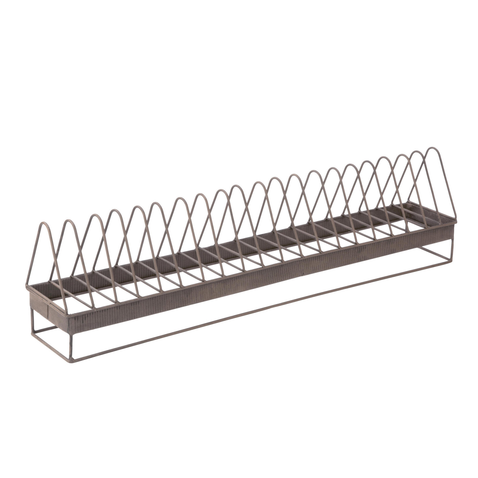 Tripar International Rustic Plate Display Rack - 20 Slots - Straight