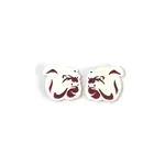 Brianna Cannon WHITE BULLDOG LOGO STUDS