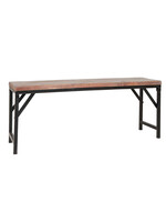 Jeffan Barley 47" Mango Wood and Iron Bench