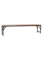 Jeffan Barley 80" Mango Wood and Iron Bench