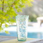 Park Hill Oceana Organic Glass Square Vase, Medium