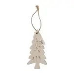 Mud Pie SMALL WOOD TREE ORNAMENT