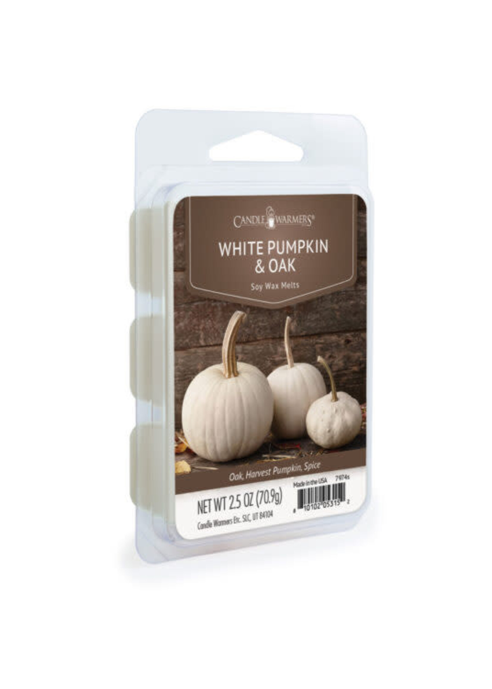 Candle Warmers 2.5 oz Wax Melt White Pumpkin & Oak