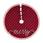 Mud Pie MERRY BUFFALO CHECK TREE SKIRT