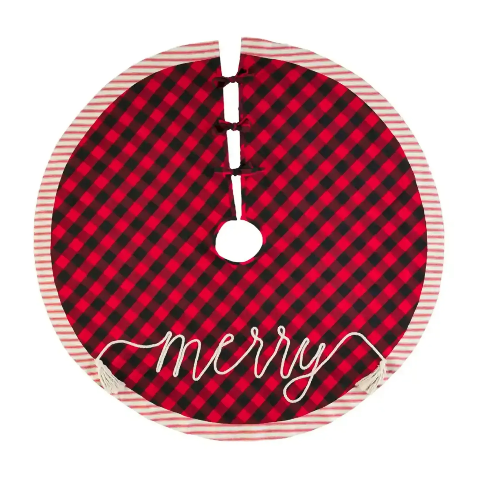 Mud Pie MERRY BUFFALO CHECK TREE SKIRT