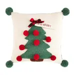 Mud Pie OH SO MERRY HOOK CHECK PILLOW