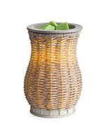 Candle Warmers Gray Washed Wicker Illumination Fragrance Warmer