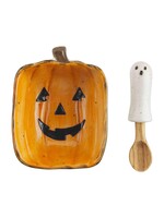 Mud Pie PUMPKIN CANDY BOWL SET