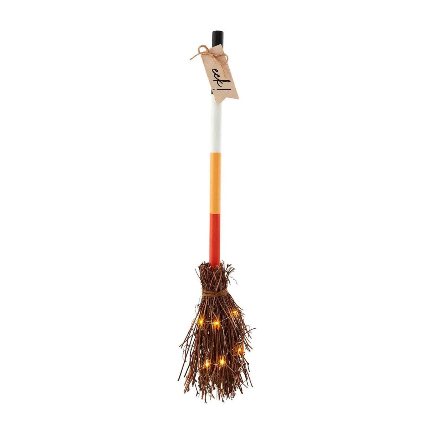 Mud Pie EEK LIGHT UP BROOM DECOR
