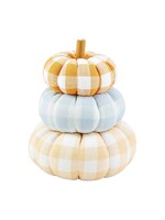 Mud Pie GINGHAM STACKED PUMPKINS