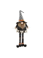 Mud Pie PLAID HALLOWEEN DECORATIVE GNOME