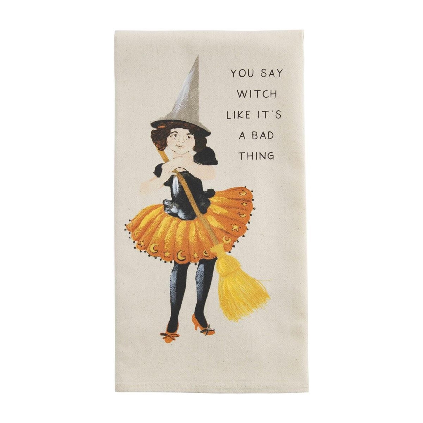 Mud Pie YOU SAY WITCH TOWEL