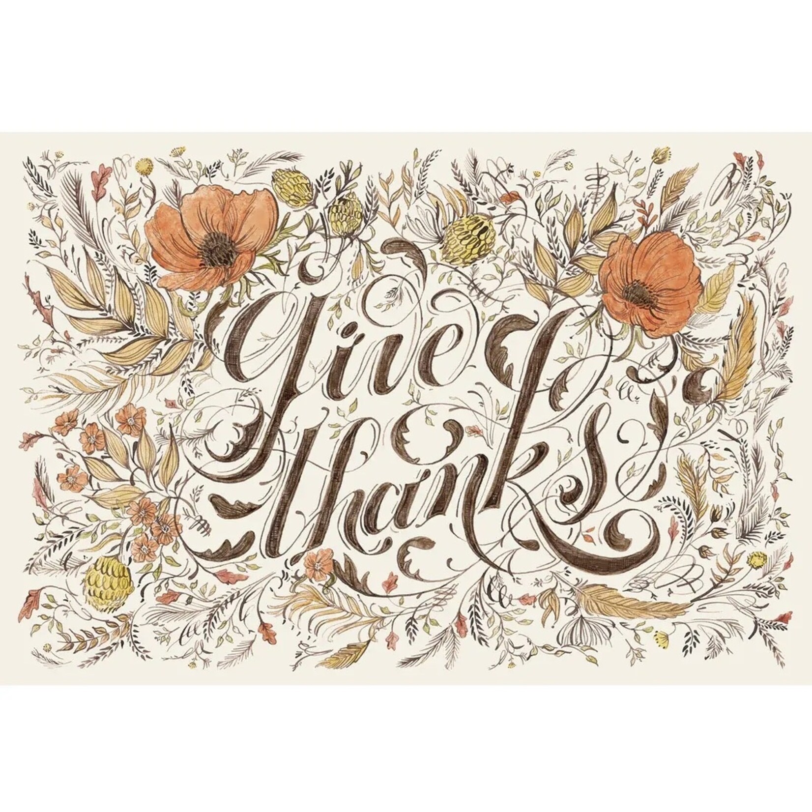 Hester & Cook Give Thanks Placemat - Pad of 24
