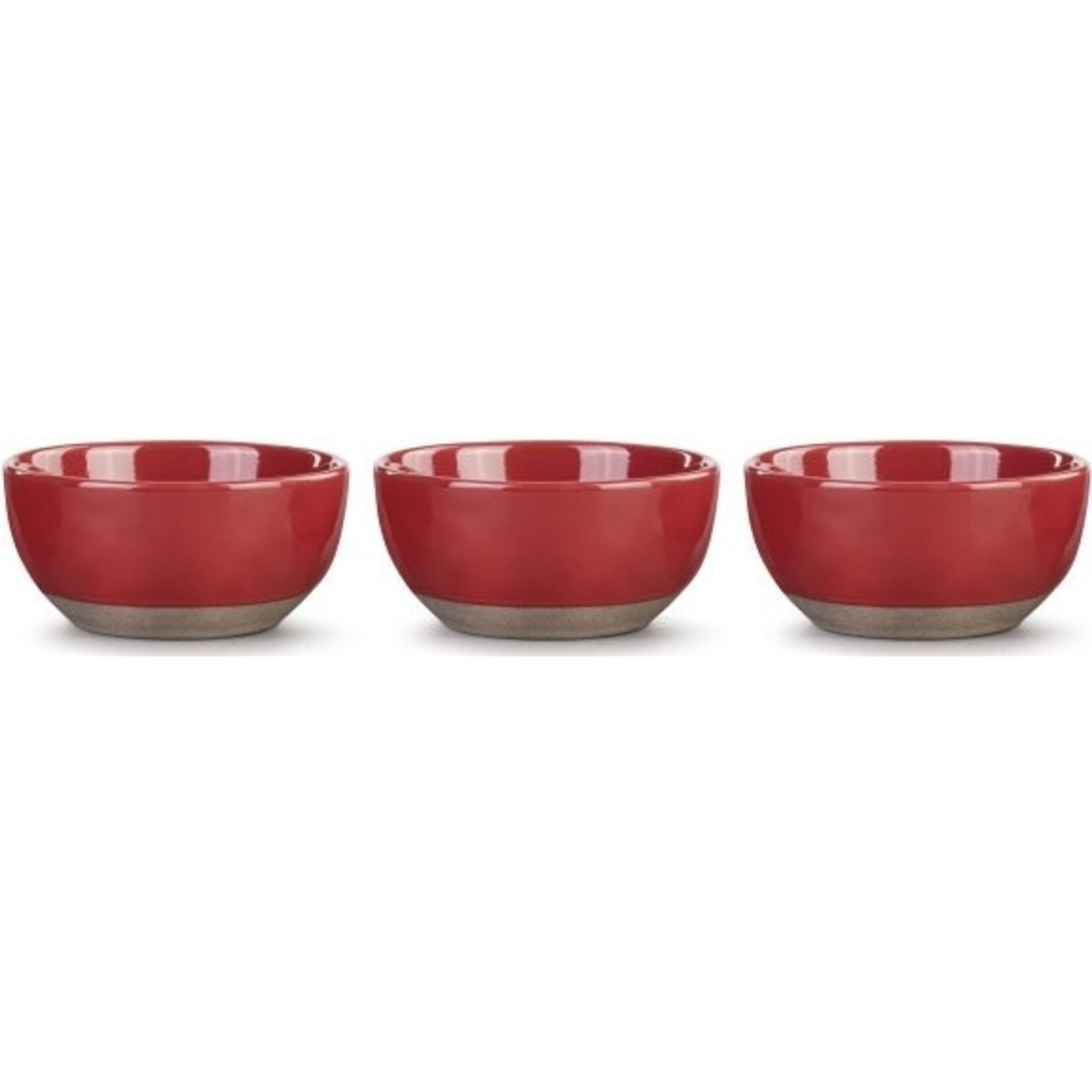 Demdaco Red Dollop Dipping Bowls - Set of 3