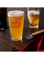 Demdaco Frosty & Festive Pilsner Glass & Opener Set