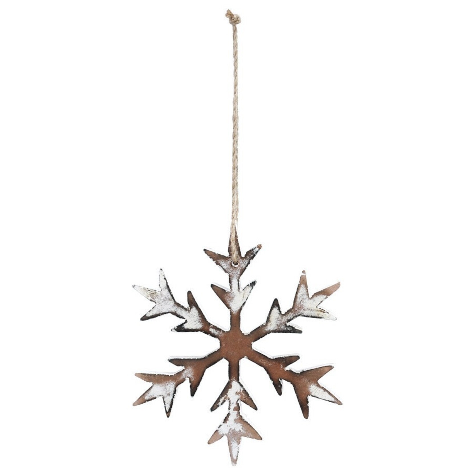 Demdaco Whitewashed Snowflake Ornament