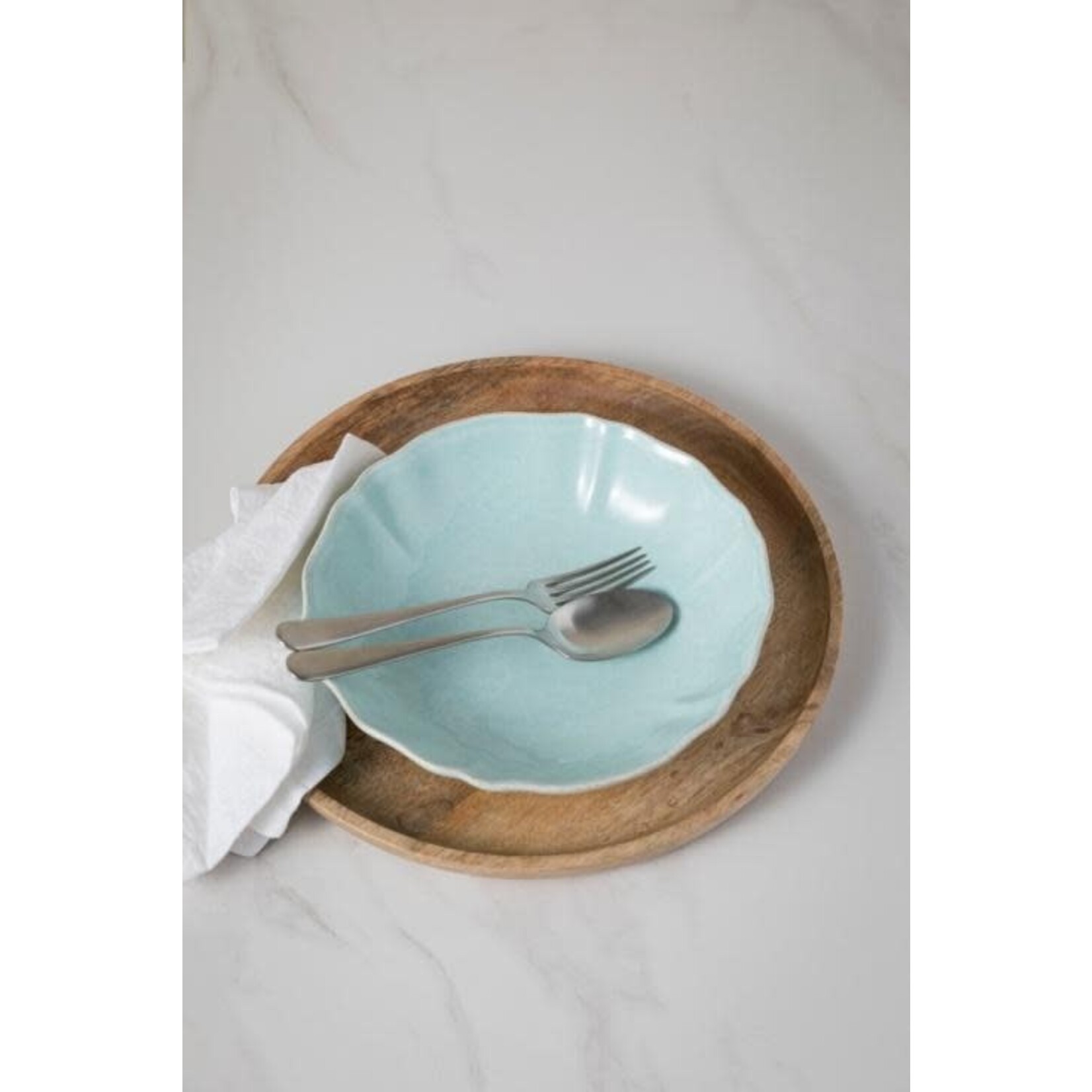 CASAFINA LIVING Impressions Pasta Bowl 9", Robin's Egg Blue